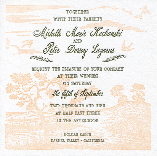  today it seemed appropriate to post about this wedding invitation